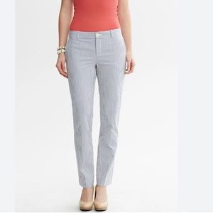 Banana Republic Searsucker Pants Blue, White 2